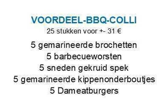 Afbeelding van Voordeelbbqcolli (zie info)